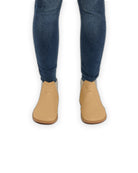 Back view Melon Yellow Chelsea Boots - Calf Leather Handcrafted | Bespoky