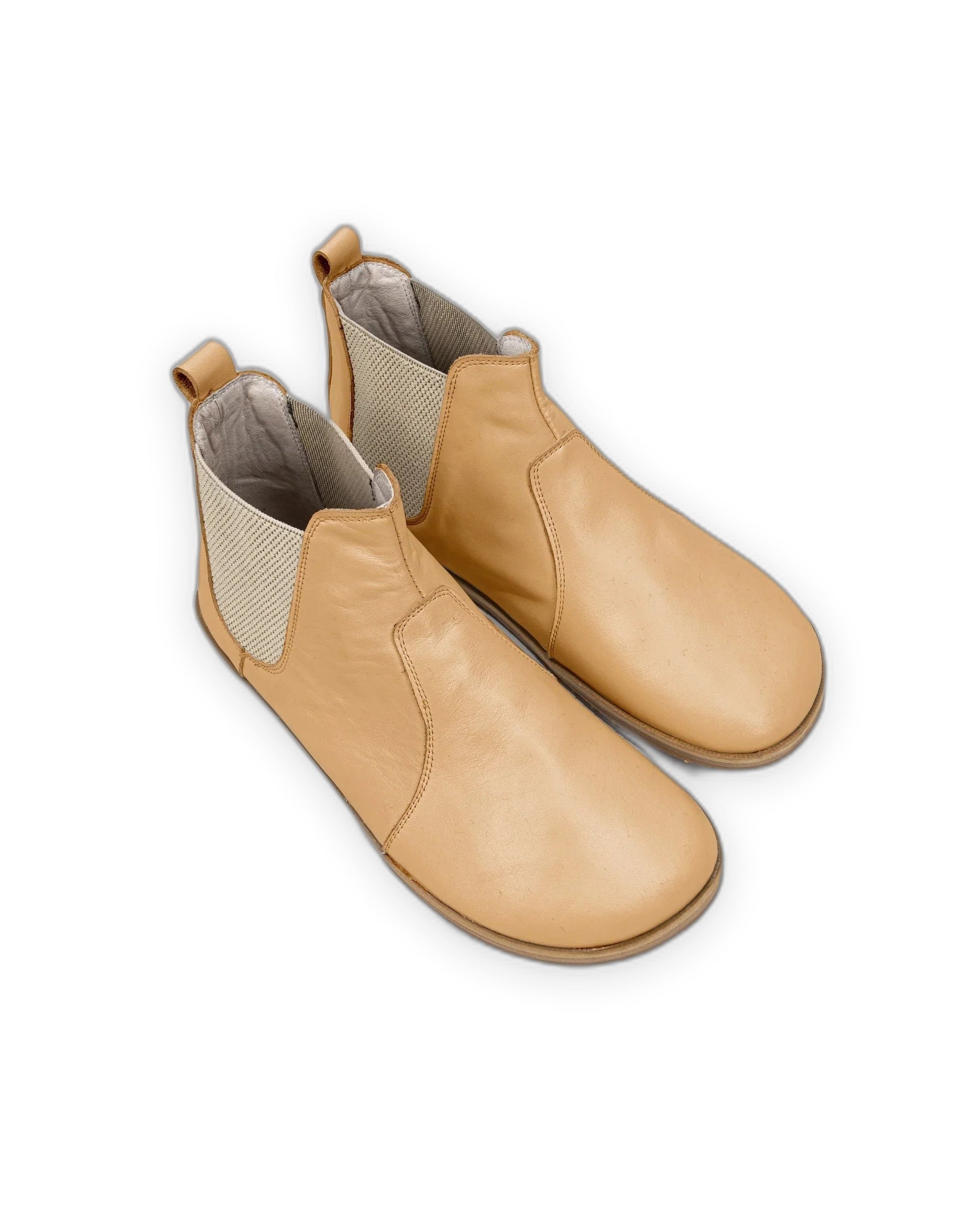 Women's Melon Yellow Chelsea Boots - Handcrafted Calf Leather Wide Toe Box | Bespoky