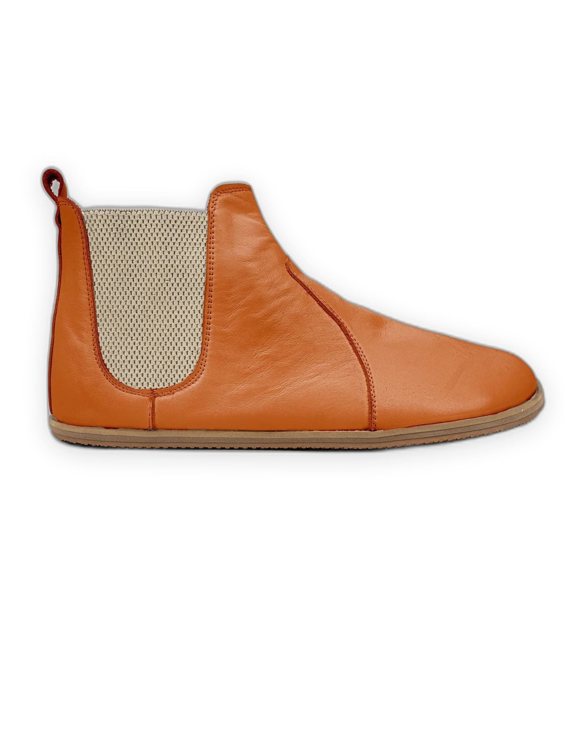 Top view Orange Chelsea Boots - Handcrafted Calf Leather | Bespoky
