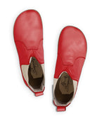 Side view Red Chelsea Boots - Calf Leather Zero Drop | Bespoky