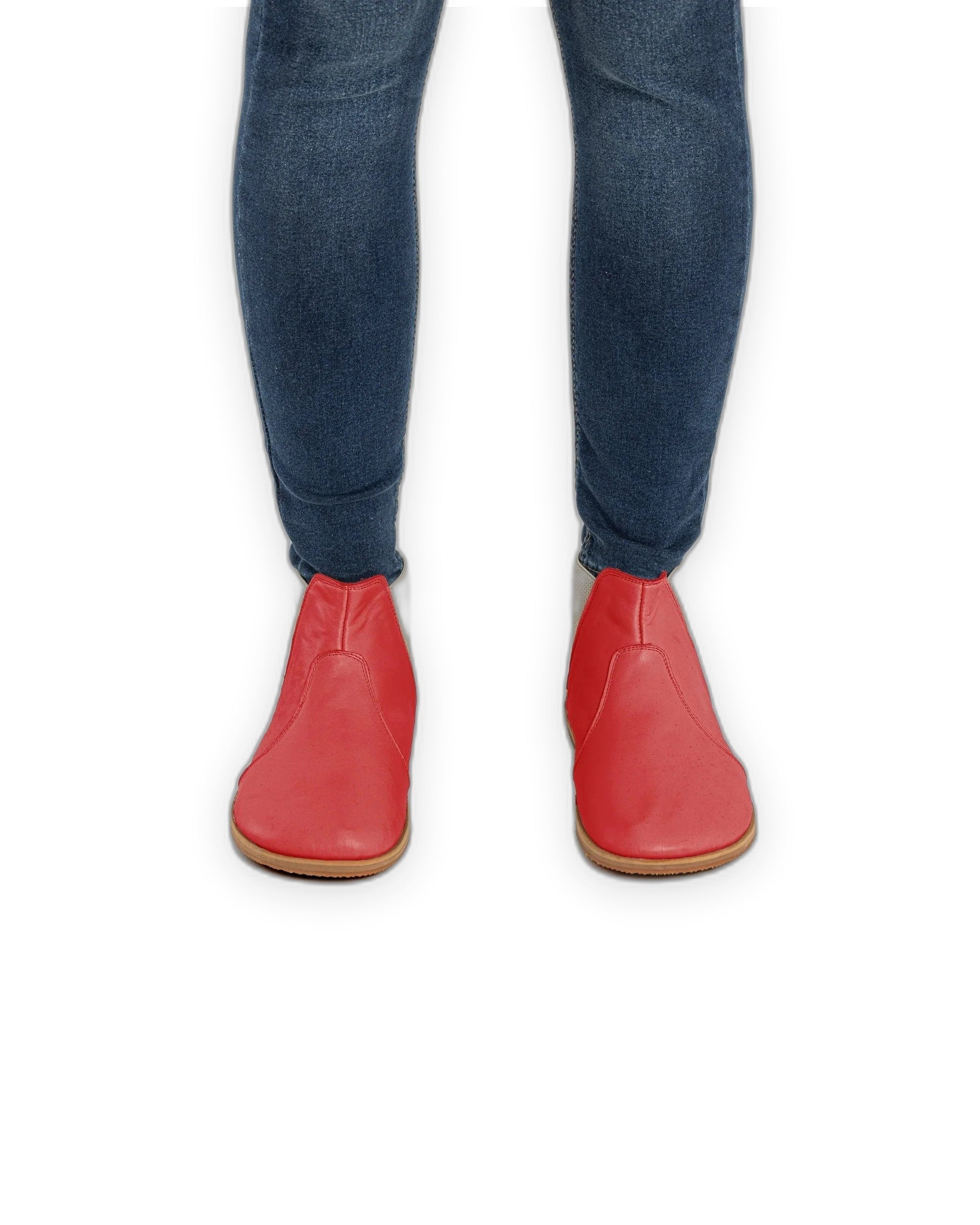 Detail Red Chelsea Boots - Handcrafted Calf Leather Turkey | Bespoky