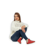 Back view Red Chelsea Boots - Calf Leather Handcrafted | Bespoky