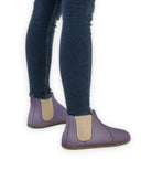 Pair Purple Chelsea Boots - Barefoot Wide Toe Calf Leather | Bespoky