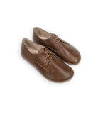 Women's Brown Oxford Shoes - Handcrafted Calf Leather Wide Toe Box | Bespoky