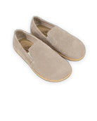 Men's Beige Nubuck Barefoot Shoes - Handcrafted Calf Leather Wide Toe Box | Bespoky