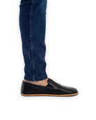 Side view Black Barefoot Shoes - Calf Leather Zero Drop | Bespoky