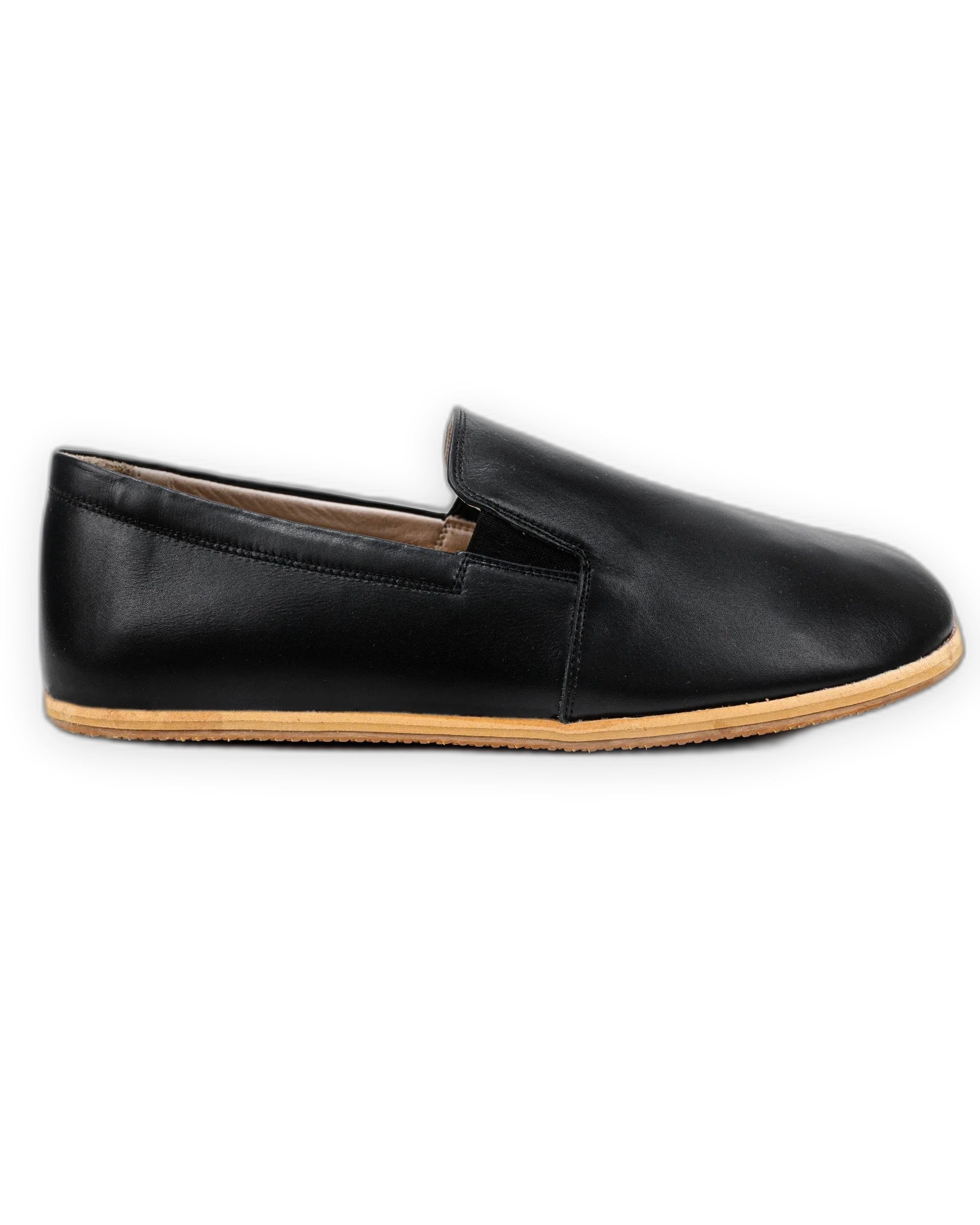 Close-up calf leather - Black Barefoot Shoes Detail | Bespoky