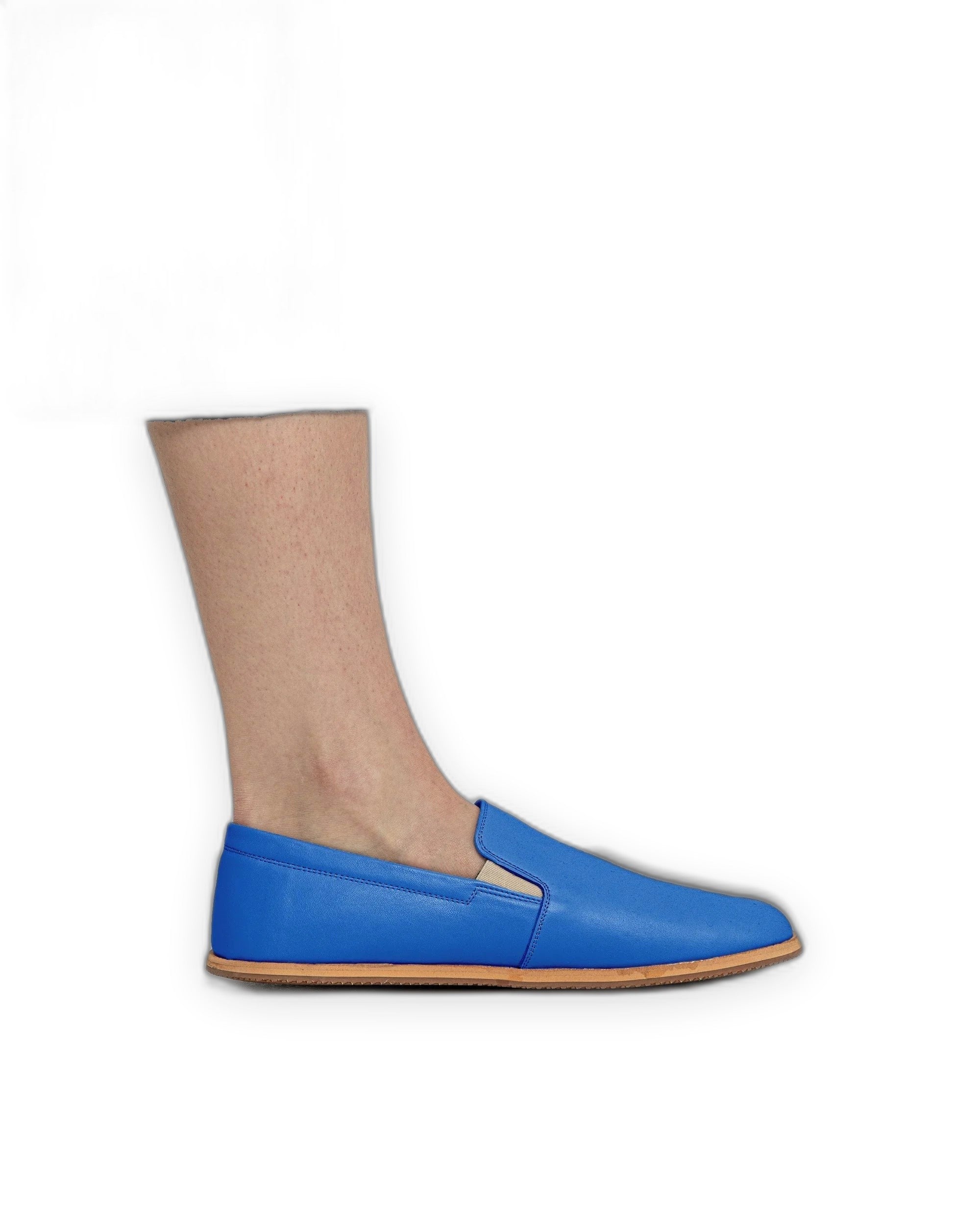 Top view Blue Barefoot Shoes - Handcrafted Calf Leather | Bespoky