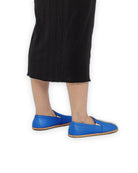 Back view Blue Barefoot Shoes - Calf Leather Handcrafted | Bespoky