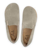 Side view Cream Suede Barefoot Shoes - Calf Leather Zero Drop | Bespoky