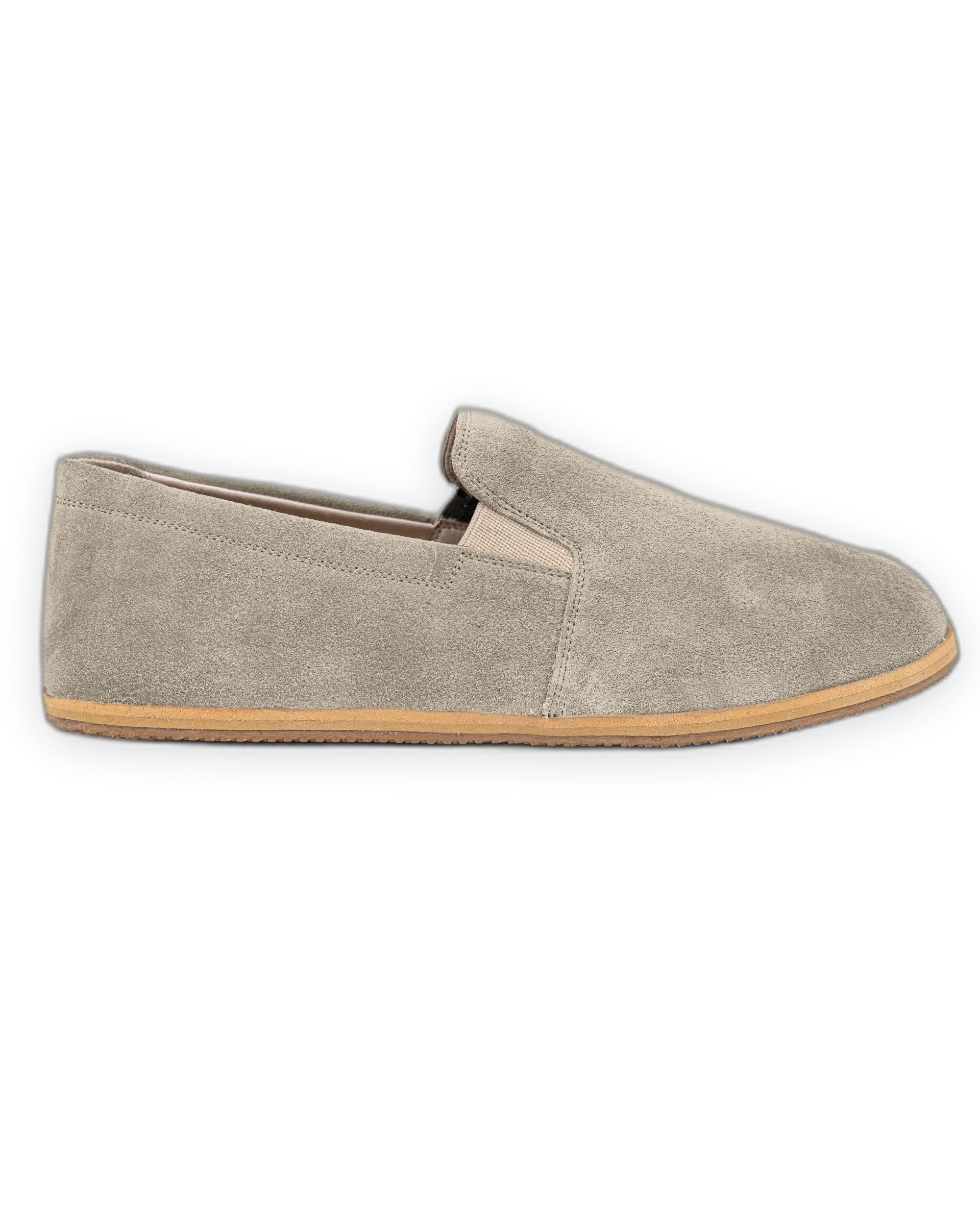 Top view Cream Suede Barefoot Shoes - Handcrafted Calf Leather | Bespoky
