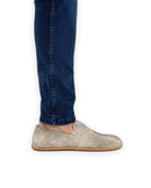 Back view Cream Suede Barefoot Shoes - Calf Leather Handcrafted | Bespoky