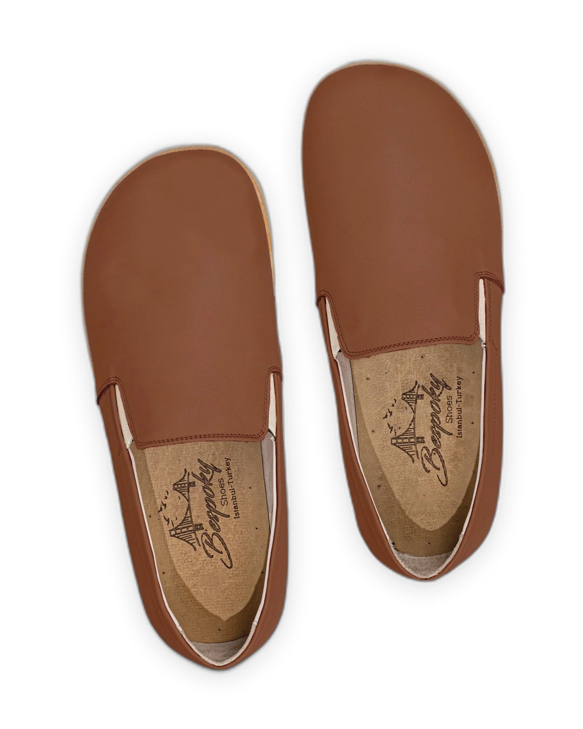 Side view Dark Brown Barefoot Shoes - Calf Leather Zero Drop | Bespoky