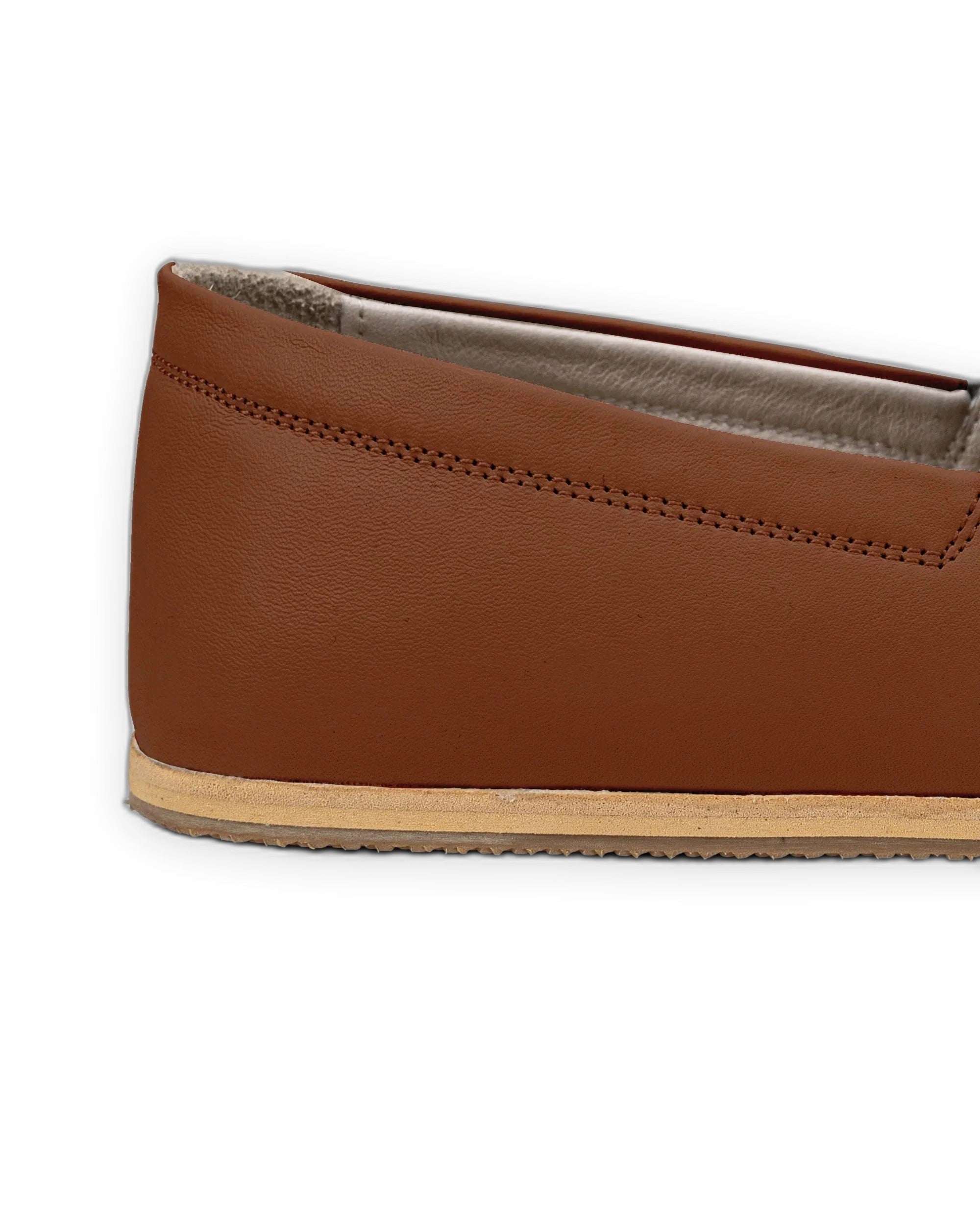 Detail Dark Brown Barefoot Shoes - Handcrafted Calf Leather Turkey | Bespoky