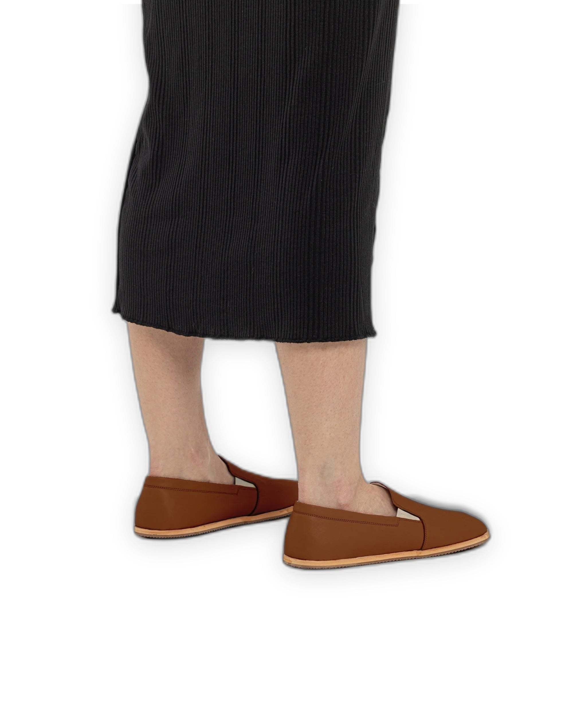 Pair Dark Brown Barefoot Shoes - Barefoot Wide Toe Calf Leather | Bespoky