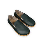 Men's Dark Green Barefoot Shoes - Handcrafted Calf Leather Wide Toe Box | Bespoky