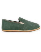 Back view Green Suede Barefoot Shoes - Calf Leather Handcrafted | Bespoky