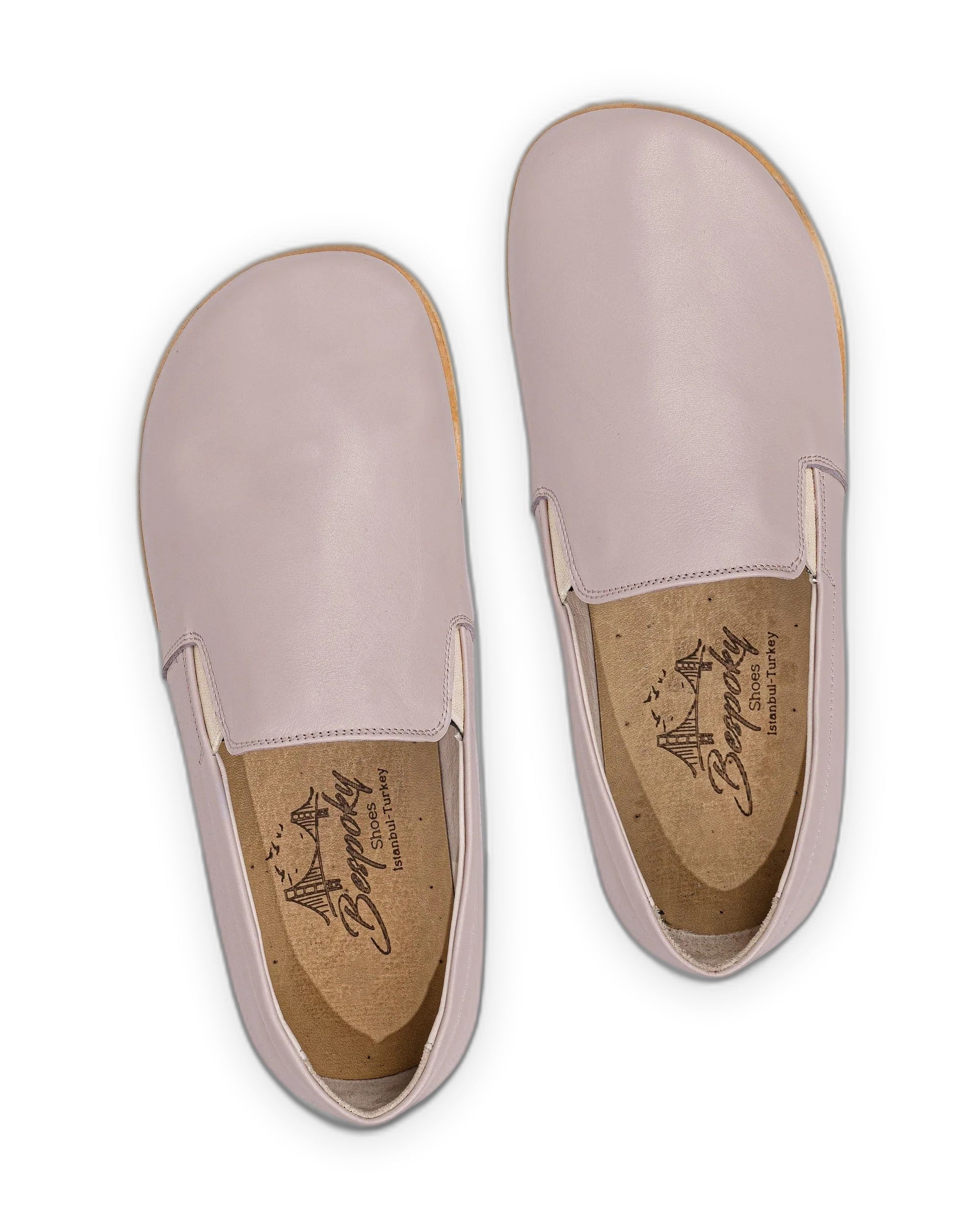 Side view Pink Barefoot Shoes - Calf Leather Zero Drop | Bespoky