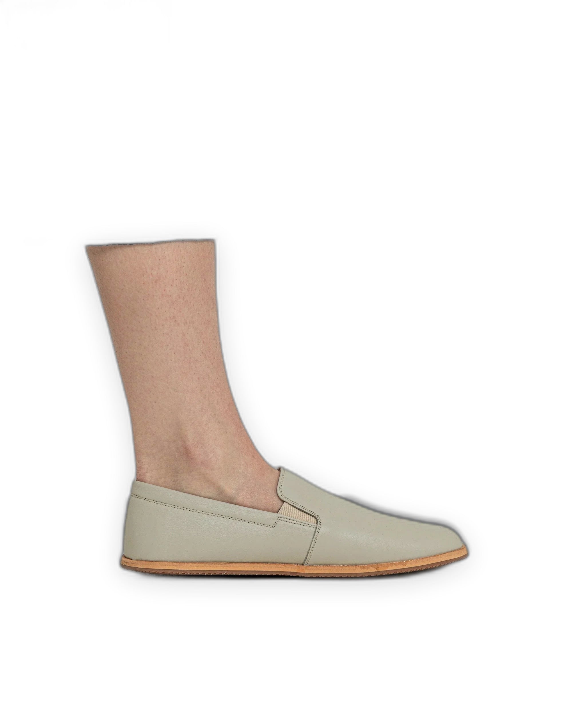 Side view Lucas Beige Barefoot Shoes - Calf Leather Zero Drop | Bespoky