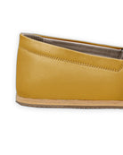 Detail Mustard Barefoot Shoes - Handcrafted Calf Leather Turkey | Bespoky