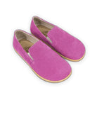 Men's Pink Nubuck Barefoot Shoes - Handcrafted Calf Leather Wide Toe Box | Bespoky