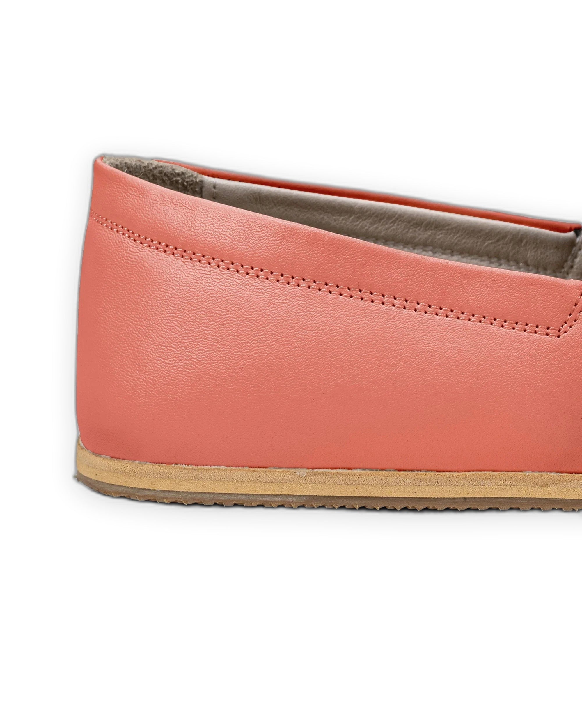 Close-up calf leather - Pomegranate Barefoot Shoes Detail | Bespoky