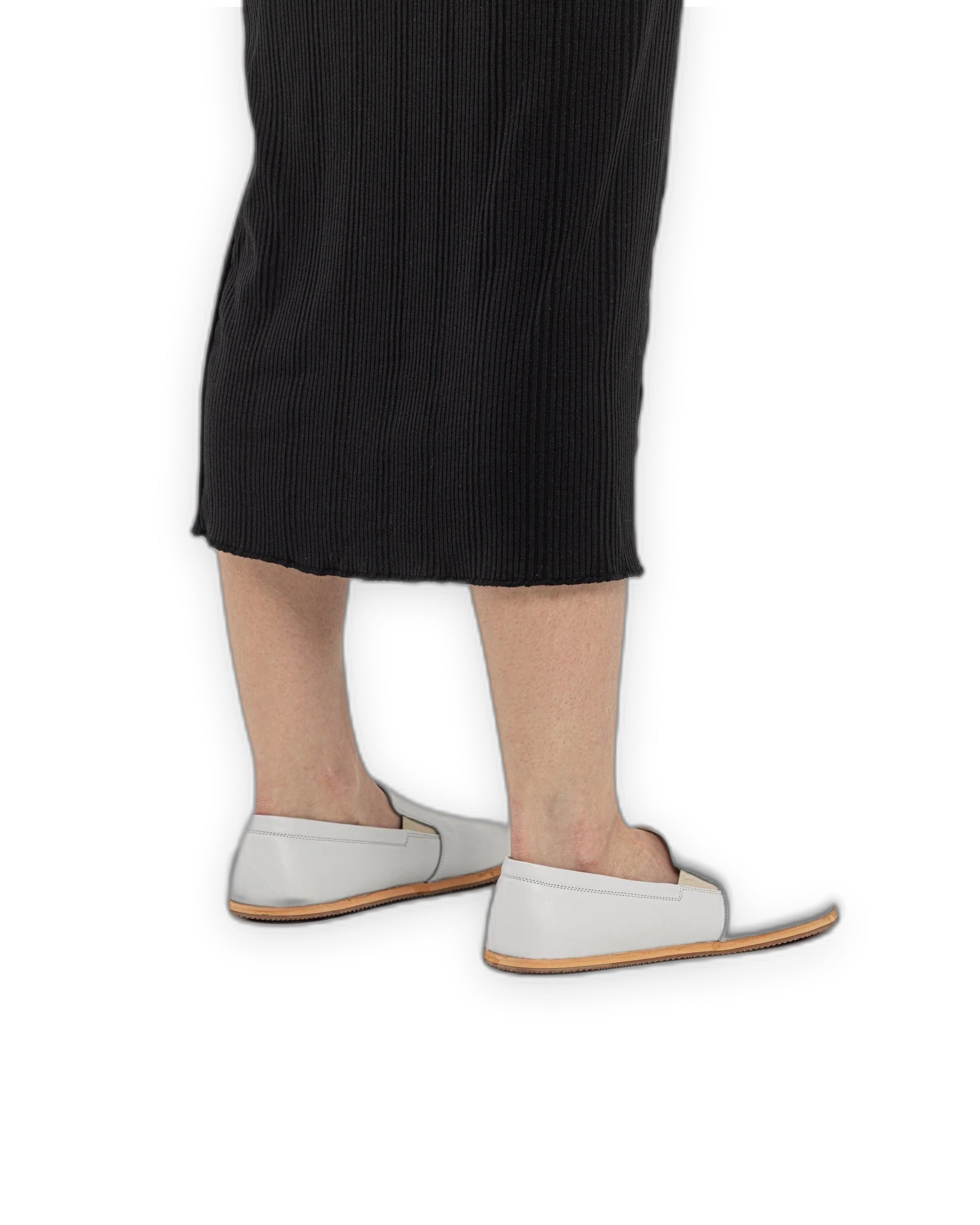 Side view White Barefoot Shoes - Calf Leather Zero Drop | Bespoky