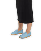 Pair Baby Blue Barefoot Shoes - Barefoot Wide Toe Calf Leather | Bespoky
