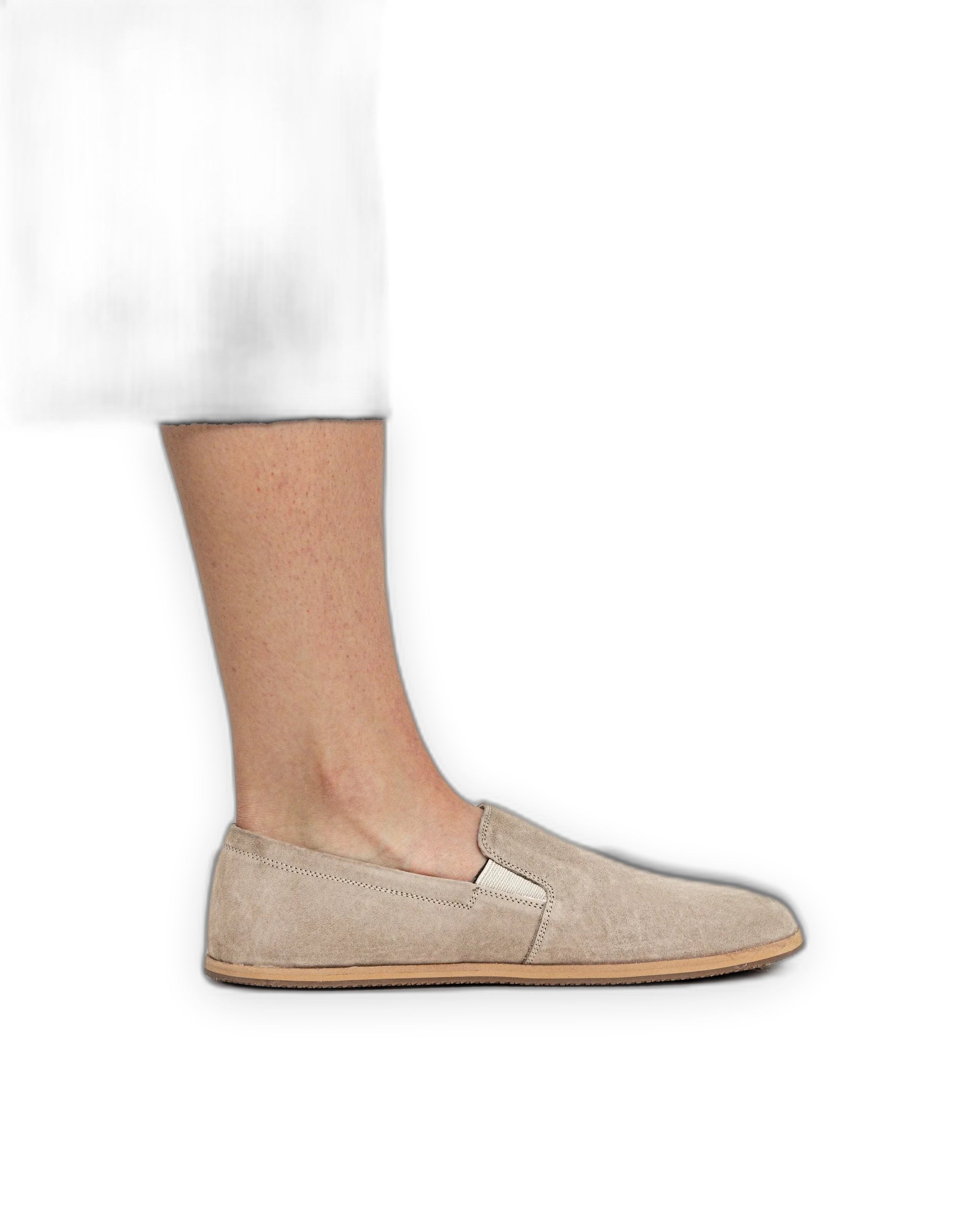 Back view Beige Barefoot Shoes - Calf Leather Handcrafted | Bespoky