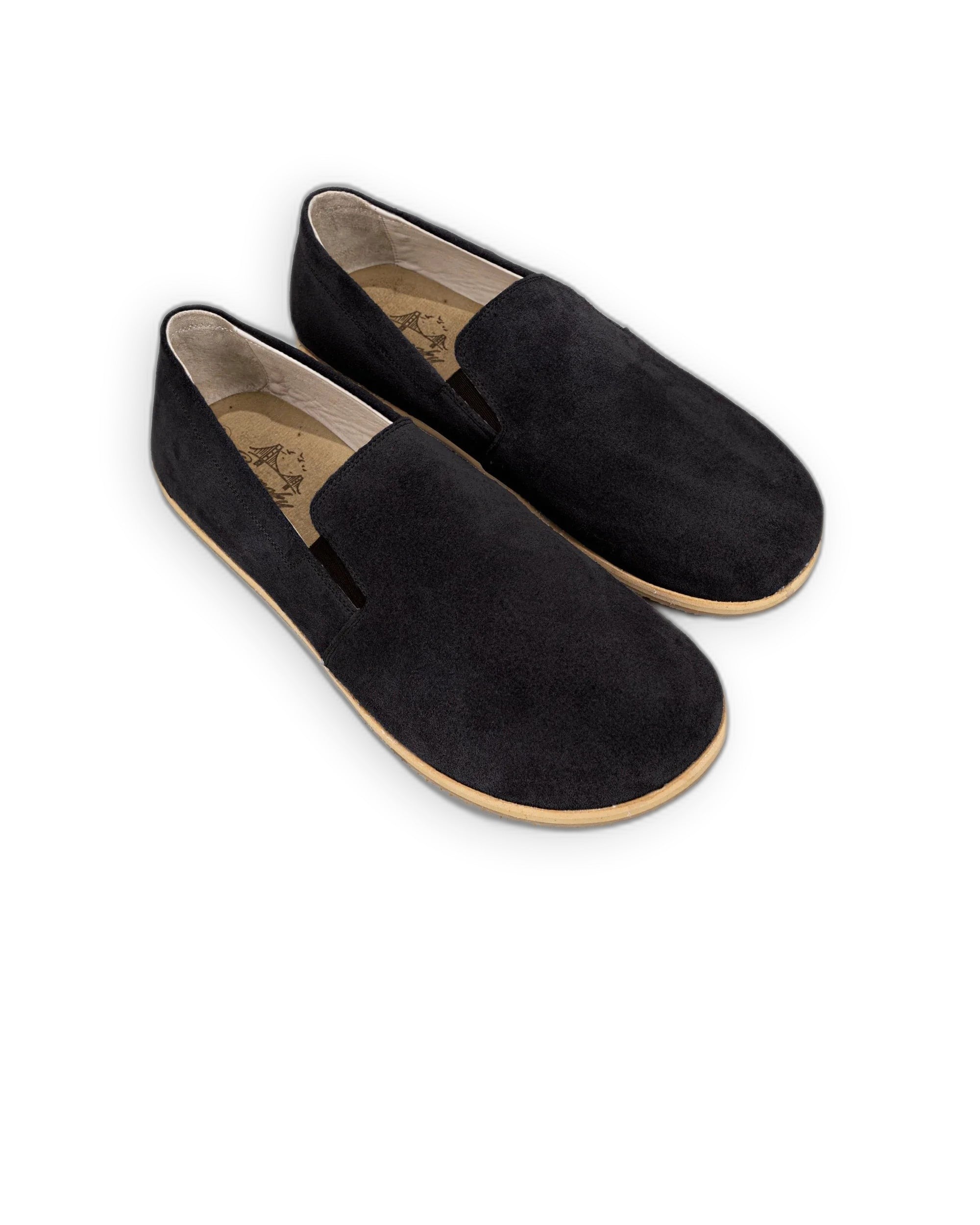 Women's Black Barefoot Shoes - Handcrafted Calf Leather Wide Toe Box | Bespoky