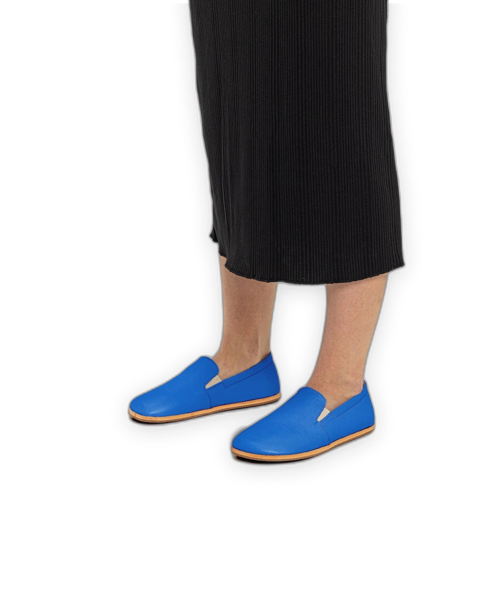 Detail Blue Barefoot Shoes - Handcrafted Calf Leather Turkey | Bespoky
