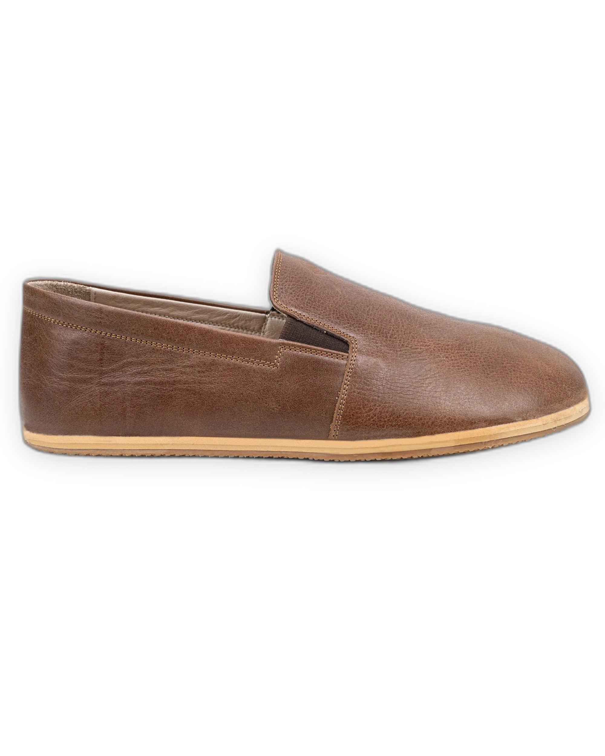 Top view Brown Barefoot Shoes - Handcrafted Calf Leather | Bespoky