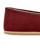 Close-up calf leather - Burgundy Barefoot Shoes Detail | Bespoky