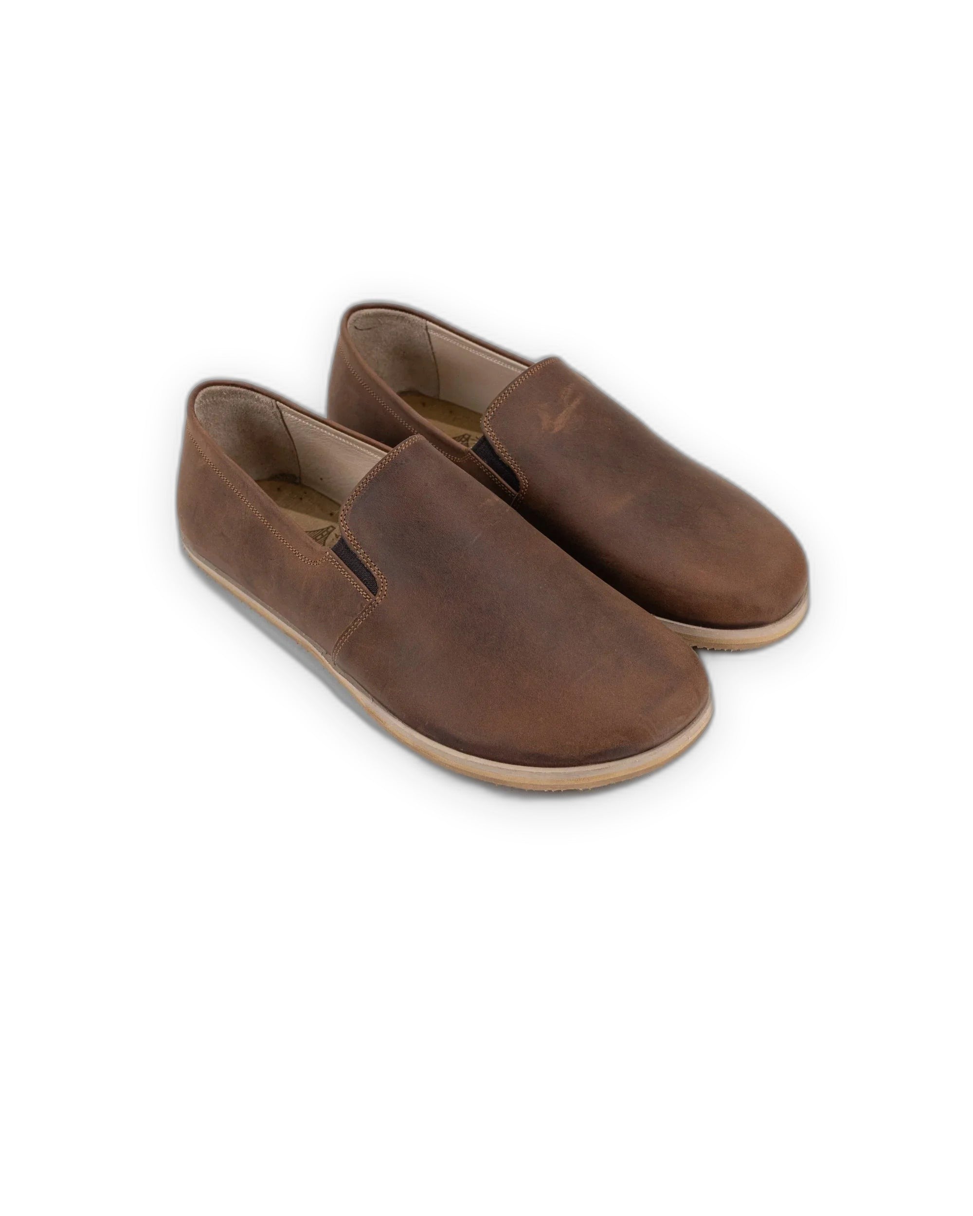 Women's Tan Barefoot Shoes - Handcrafted Calf Leather Wide Toe Box | Bespoky