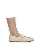Top view Cream Barefoot Shoes - Handcrafted Calf Leather | Bespoky