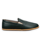 Top view Dark Green Barefoot Shoes - Handcrafted Calf Leather | Bespoky