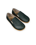 Women's Dark Green Barefoot Shoes - Handcrafted Calf Leather Wide Toe Box | Bespoky
