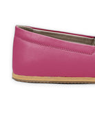 Detail Fuchsia Barefoot Shoes - Handcrafted Calf Leather Turkey | Bespoky