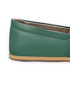 Detail Green Barefoot Shoes - Handcrafted Calf Leather Turkey | Bespoky