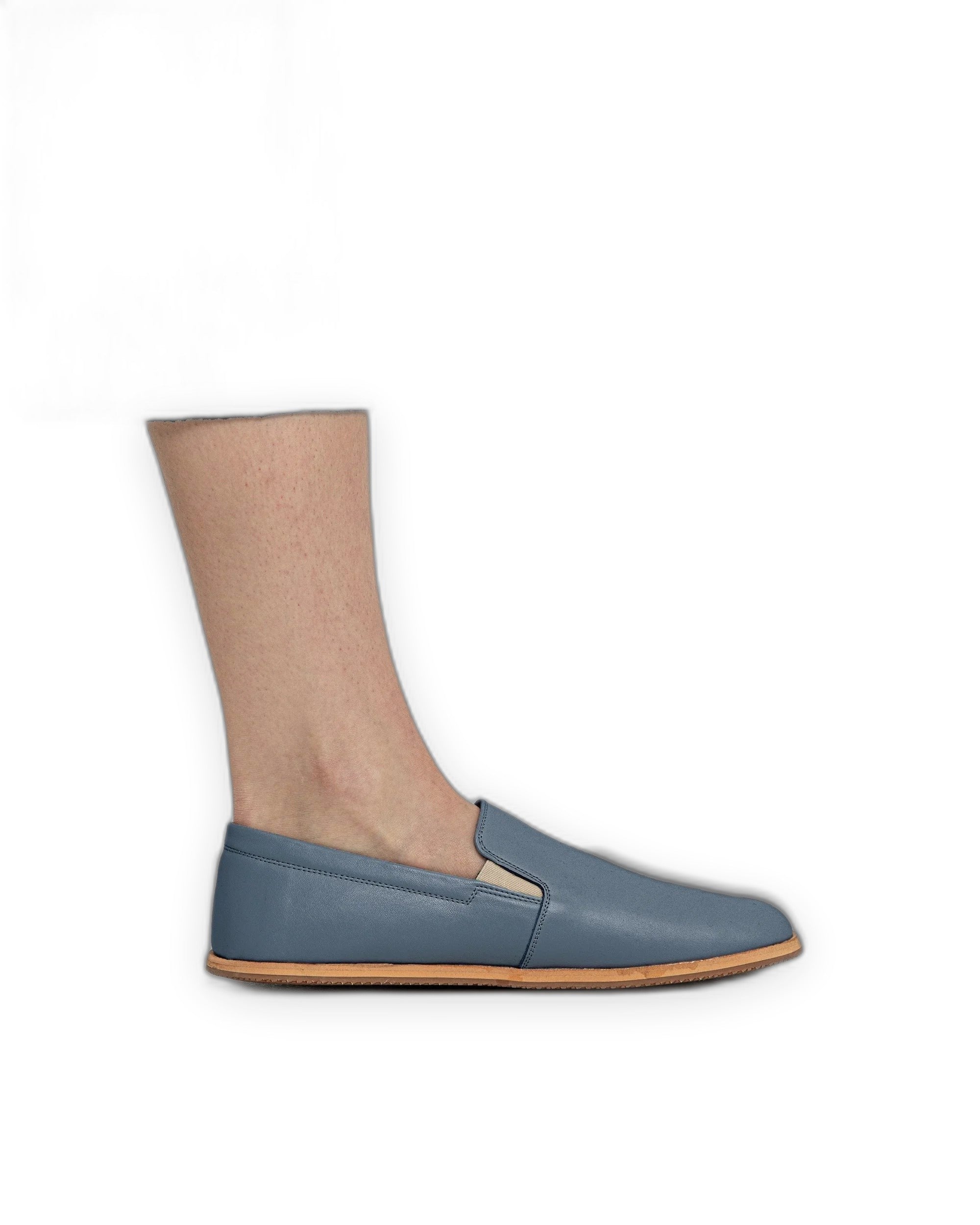 Pair Jean Blue Barefoot Shoes - Barefoot Wide Toe Calf Leather | Bespoky