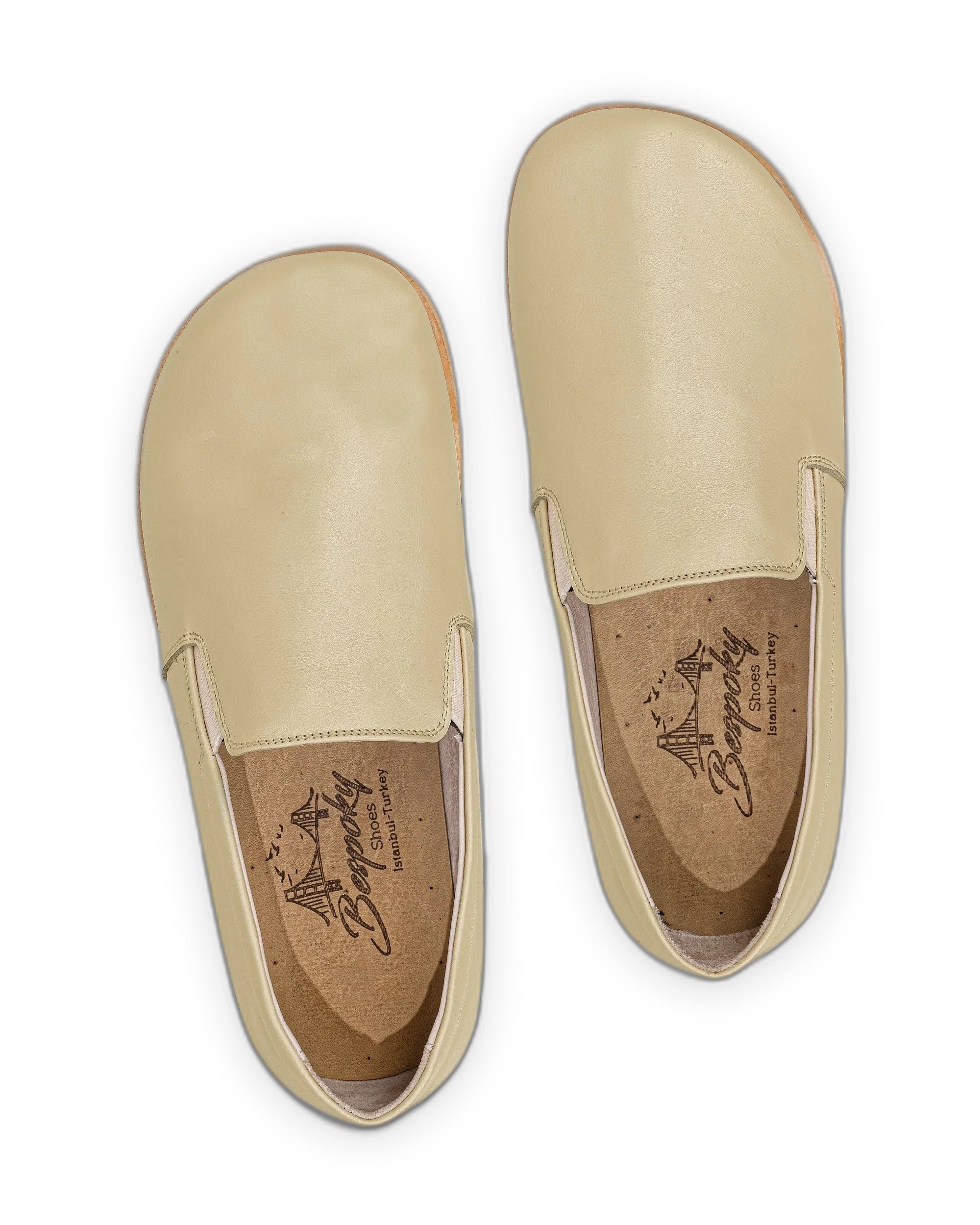 Side view Yellow Barefoot Shoes - Calf Leather Zero Drop | Bespoky