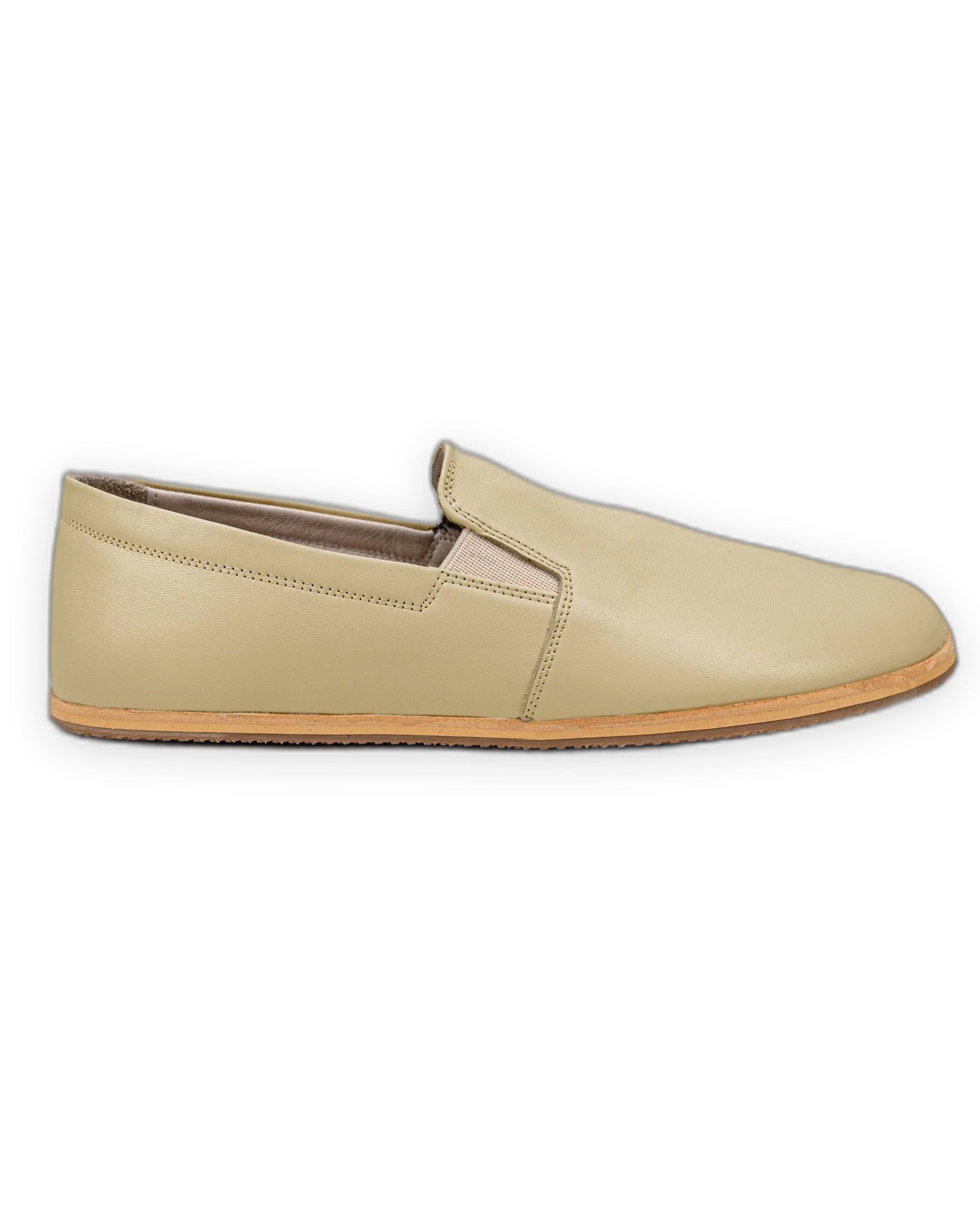 Detail Yellow Barefoot Shoes - Handcrafted Calf Leather Turkey | Bespoky