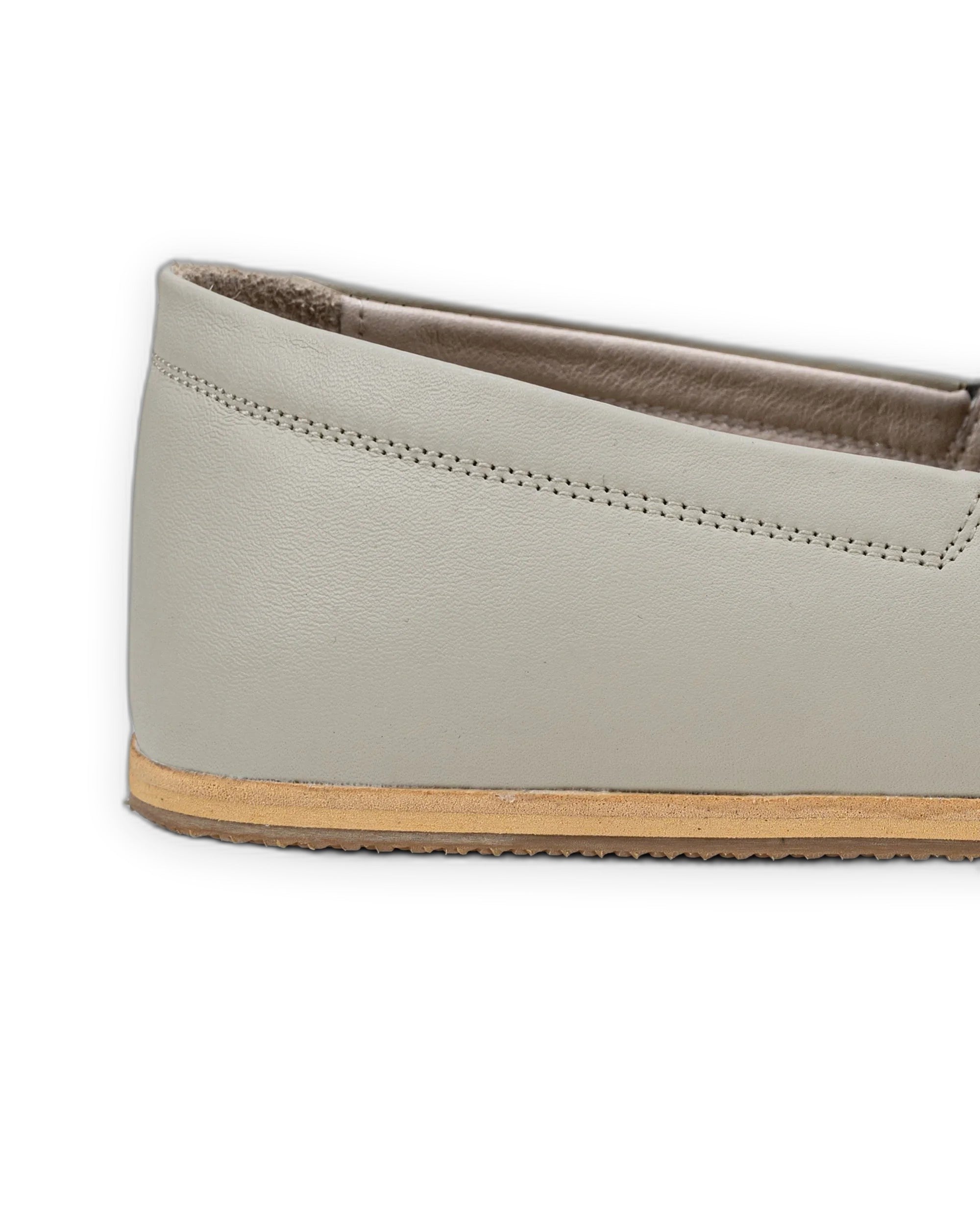 Back view Lucas Beige Barefoot Shoes - Calf Leather Handcrafted | Bespoky