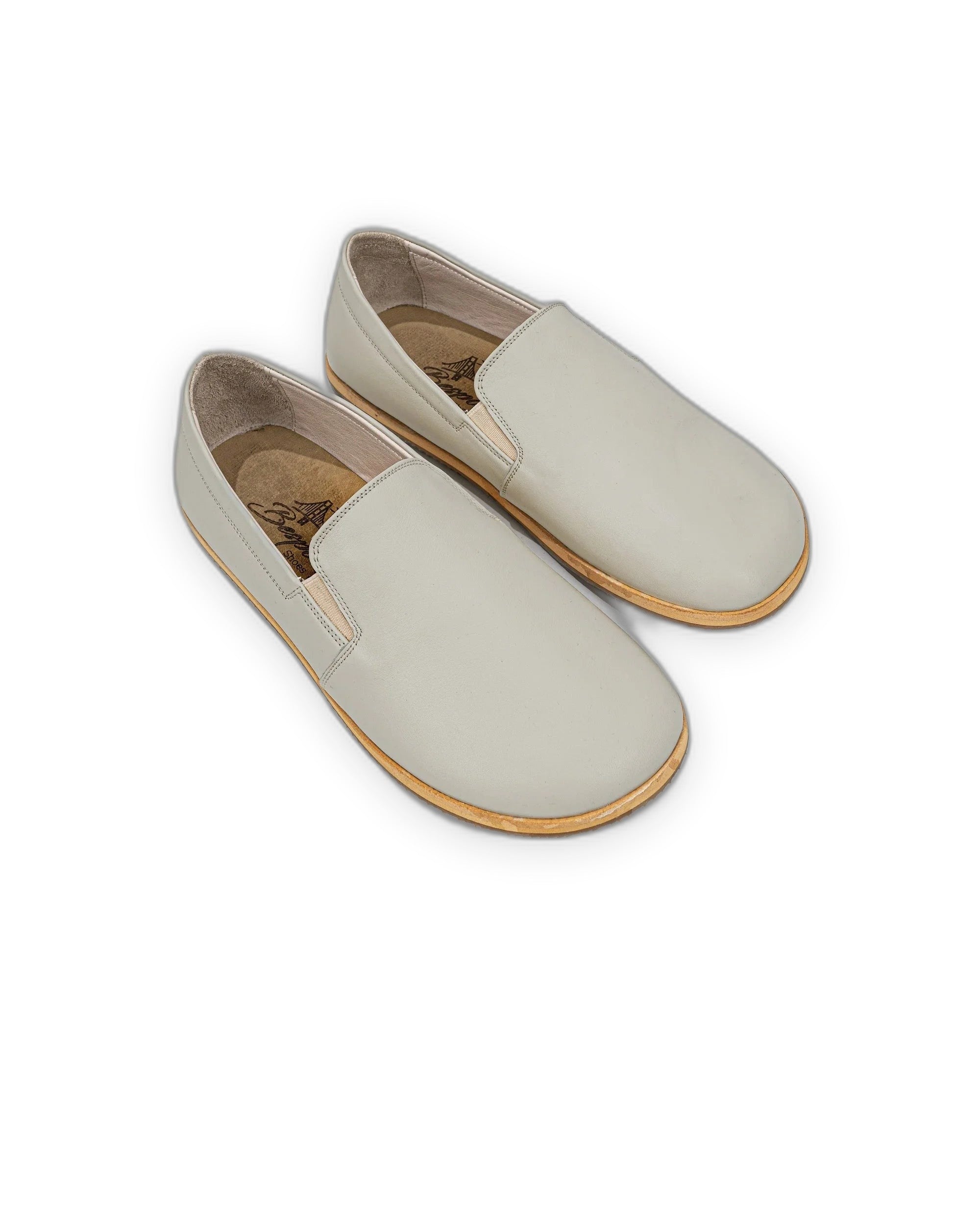 Women's Lucas Beige Barefoot Shoes - Handcrafted Calf Leather Wide Toe Box | Bespoky