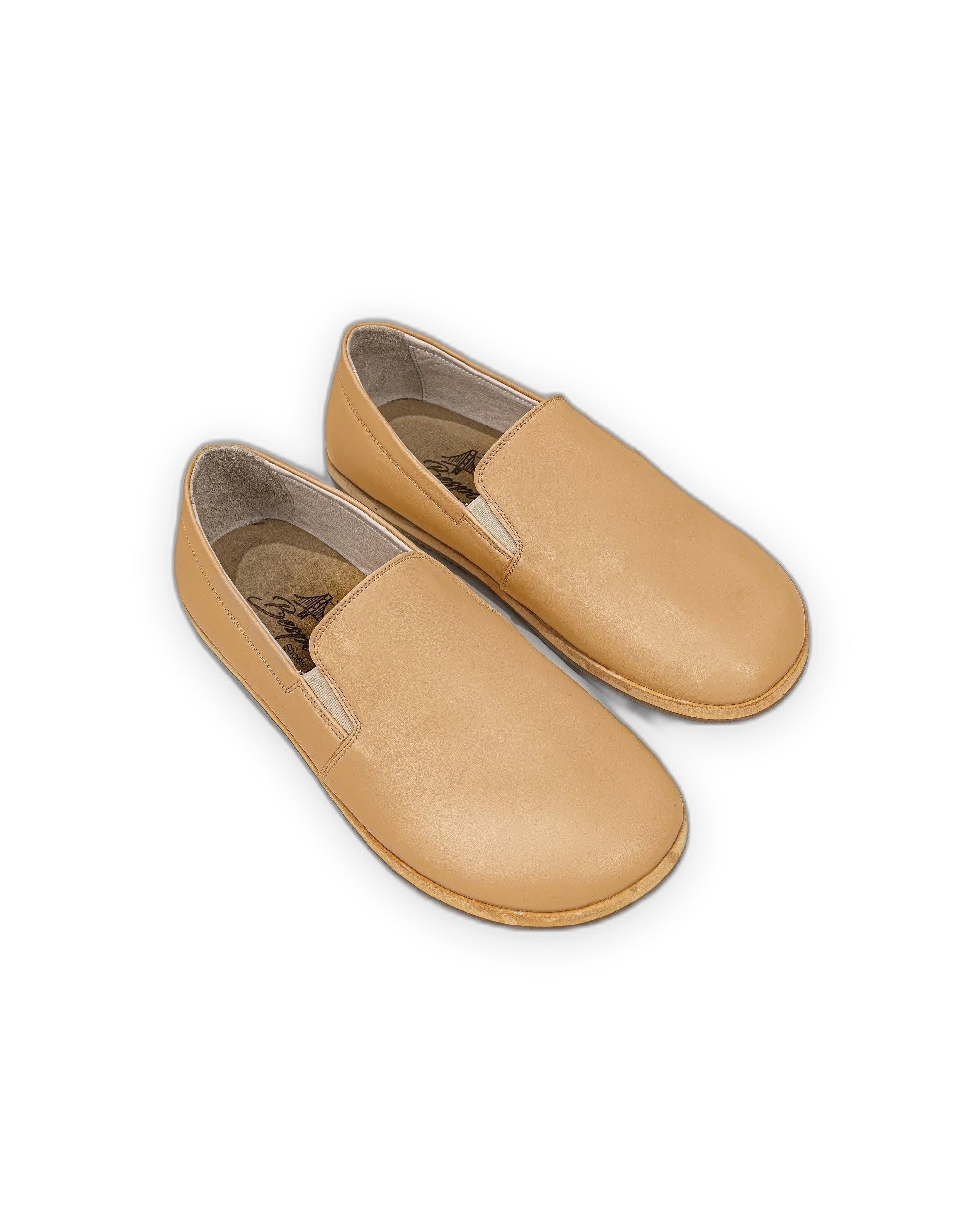 Women's Melon Yellow Barefoot Shoes - Handcrafted Calf Leather Wide Toe Box | Bespoky