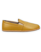 Top view Mustard Barefoot Shoes - Handcrafted Calf Leather | Bespoky