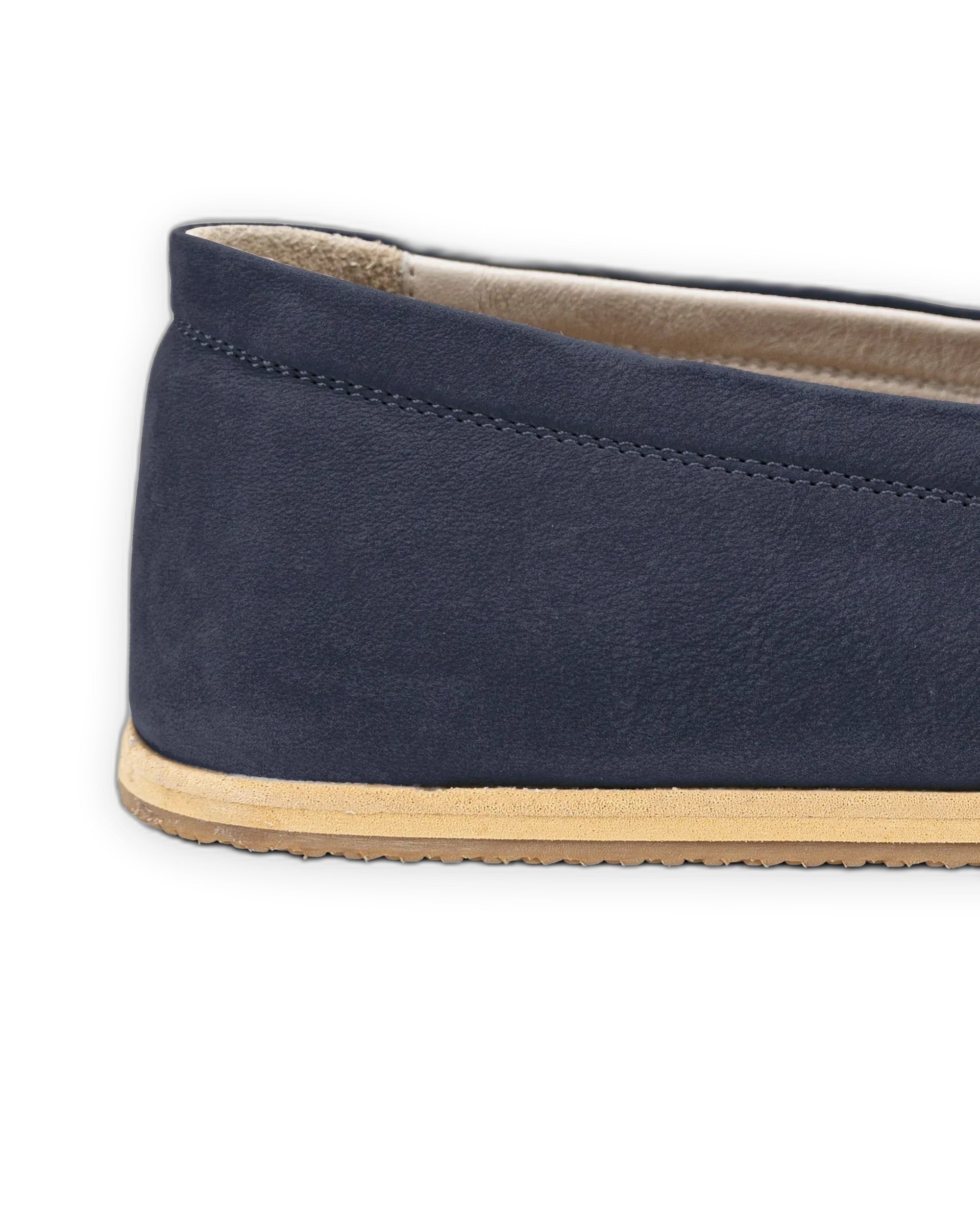 Detail Navy Barefoot Shoes - Handcrafted Calf Leather Turkey | Bespoky