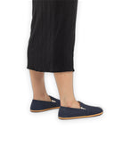 Pair Navy Barefoot Shoes - Barefoot Wide Toe Calf Leather | Bespoky