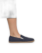 Back view Navy Barefoot Shoes - Calf Leather Handcrafted | Bespoky