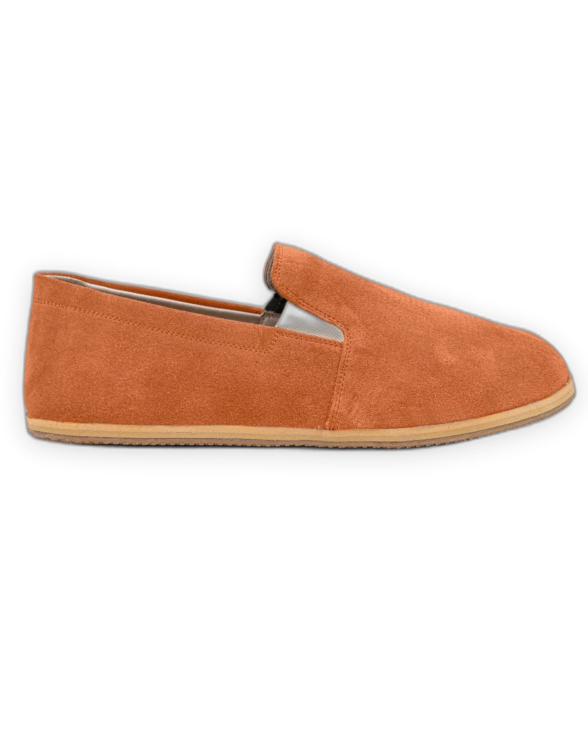 Close-up calf leather - Orange Barefoot Shoes Detail | Bespoky